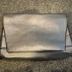 Sliver clutch purse- with optional strap.